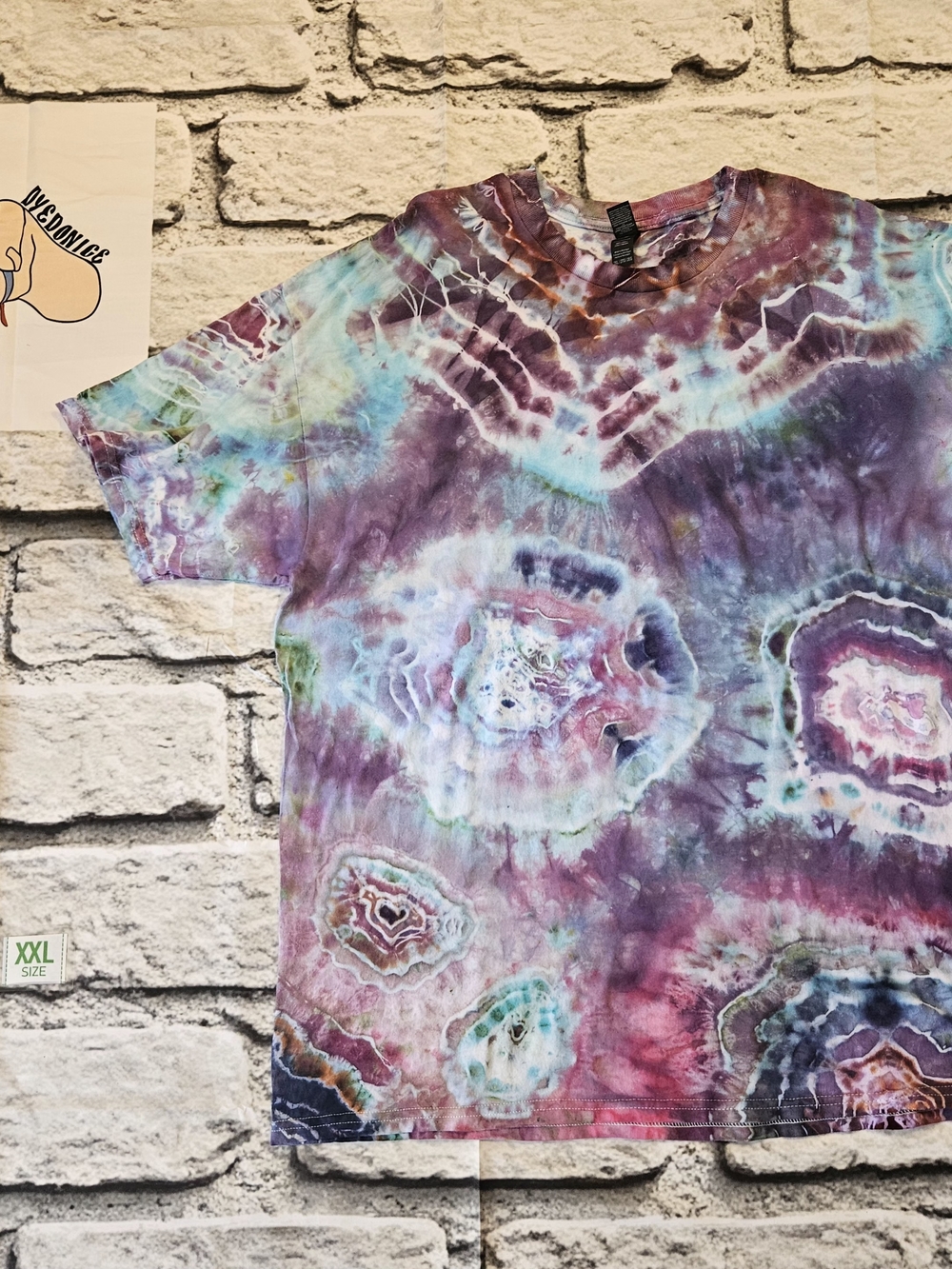 Tie-Dye Kids Tee in Purple & Blue - Casual Short Sleeve